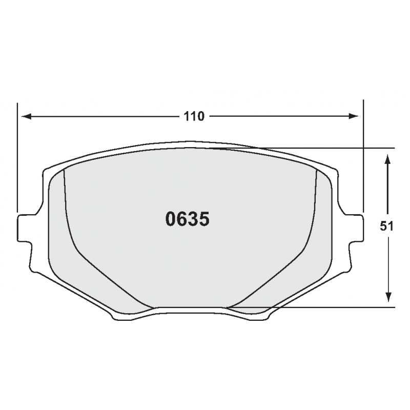 Sprint / medium distance compound with smooth bite. Race brake pads - Mazda MX5 1994-05 NA / NB
Front brake pad
